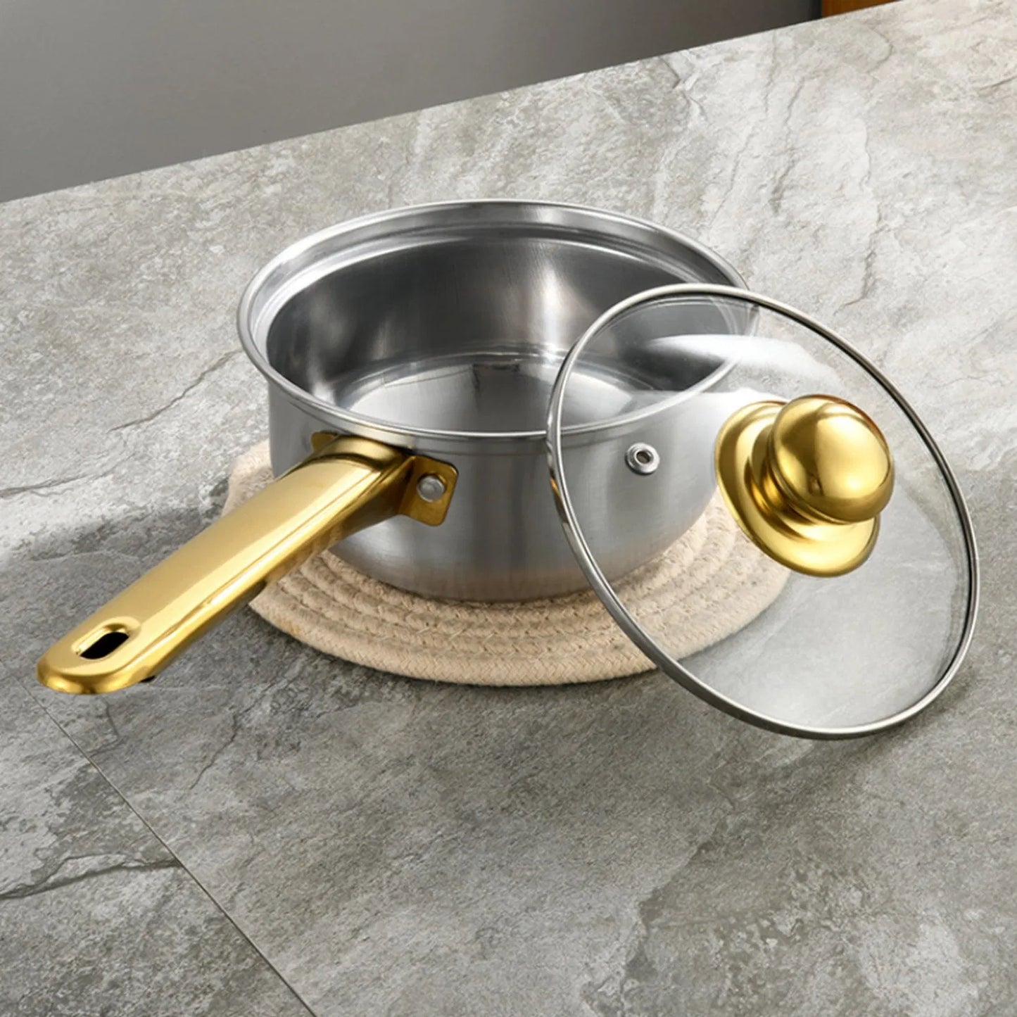 Set de 6 Ollas CoockWare Acero Inoxidable