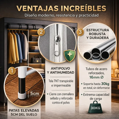 MaxCloset™ Closet Multiuso + MaxClean 3 en 1 Robot Aspirador