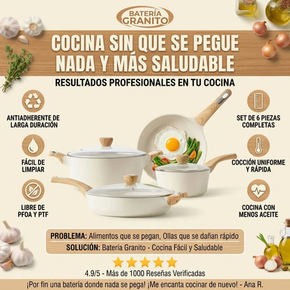 Set de Sartenes SODAY Antiadherentes de Granito