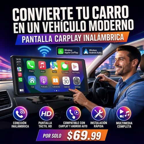 Carplay: Pantalla Inalambrica para Carro
