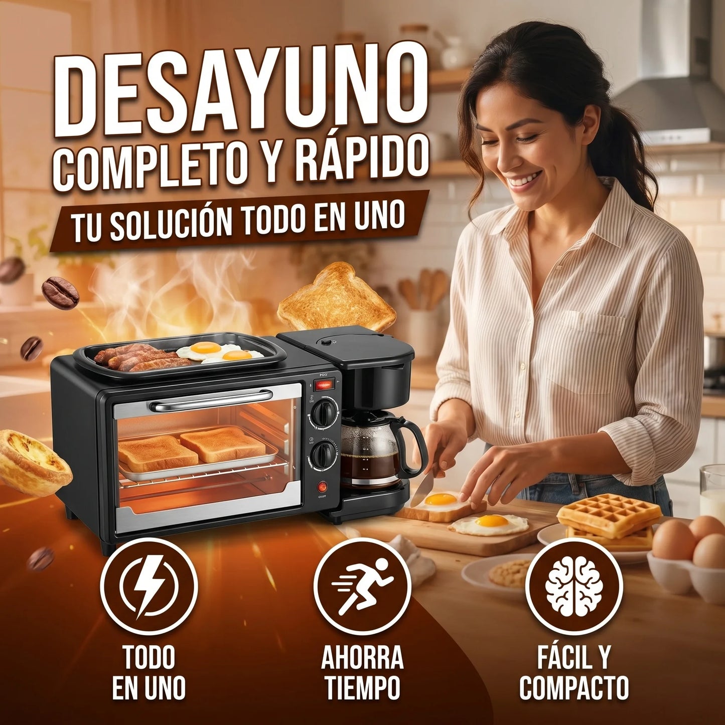 Breakfast Pro: Desayunador 3 en 1