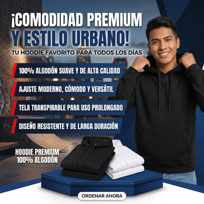 Hoodie Premium 100% Algodon