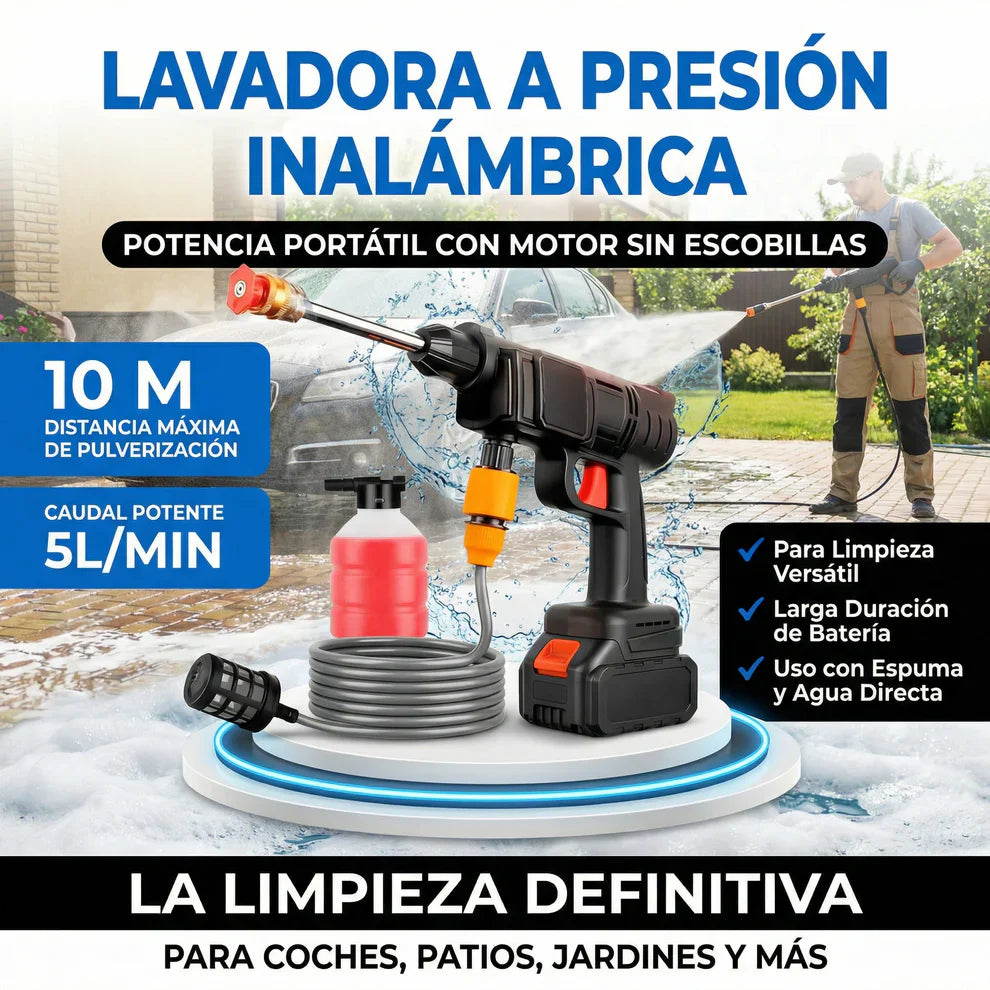 Hidrolavadora Inalambrica de Alta Presion