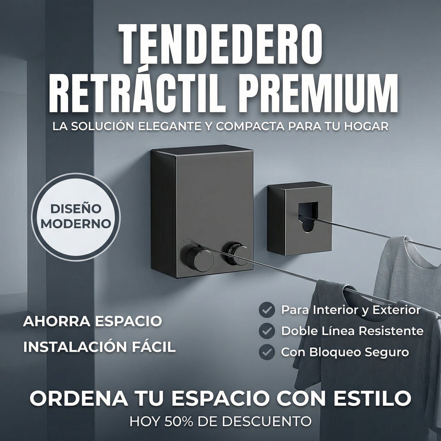 Tendedero Retractil Premium