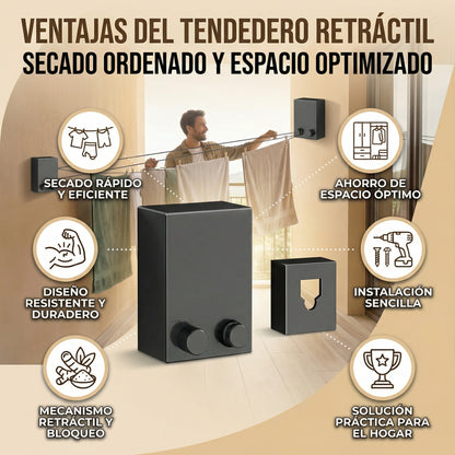 Tendedero Retractil Premium