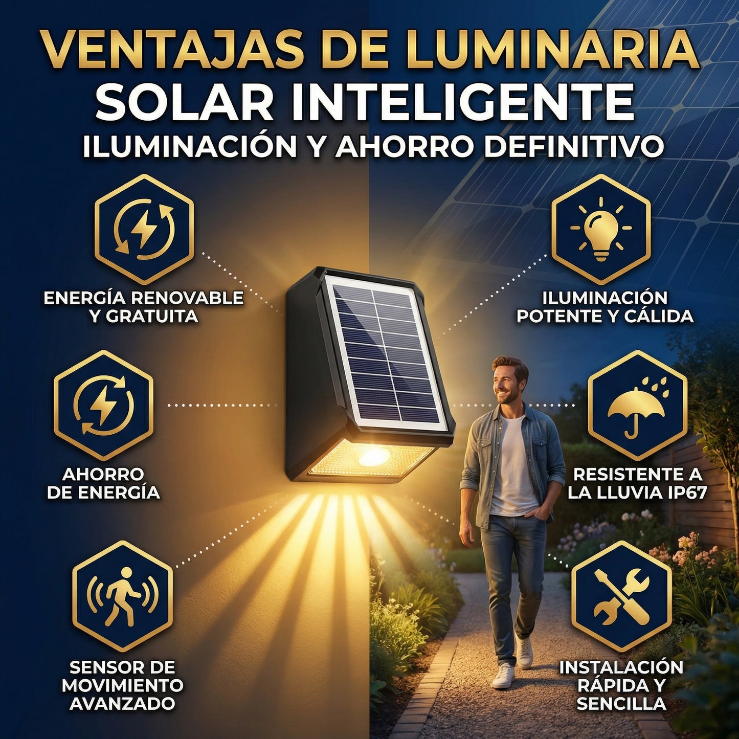 SolarLux Pro Luces Solares Inteligentes