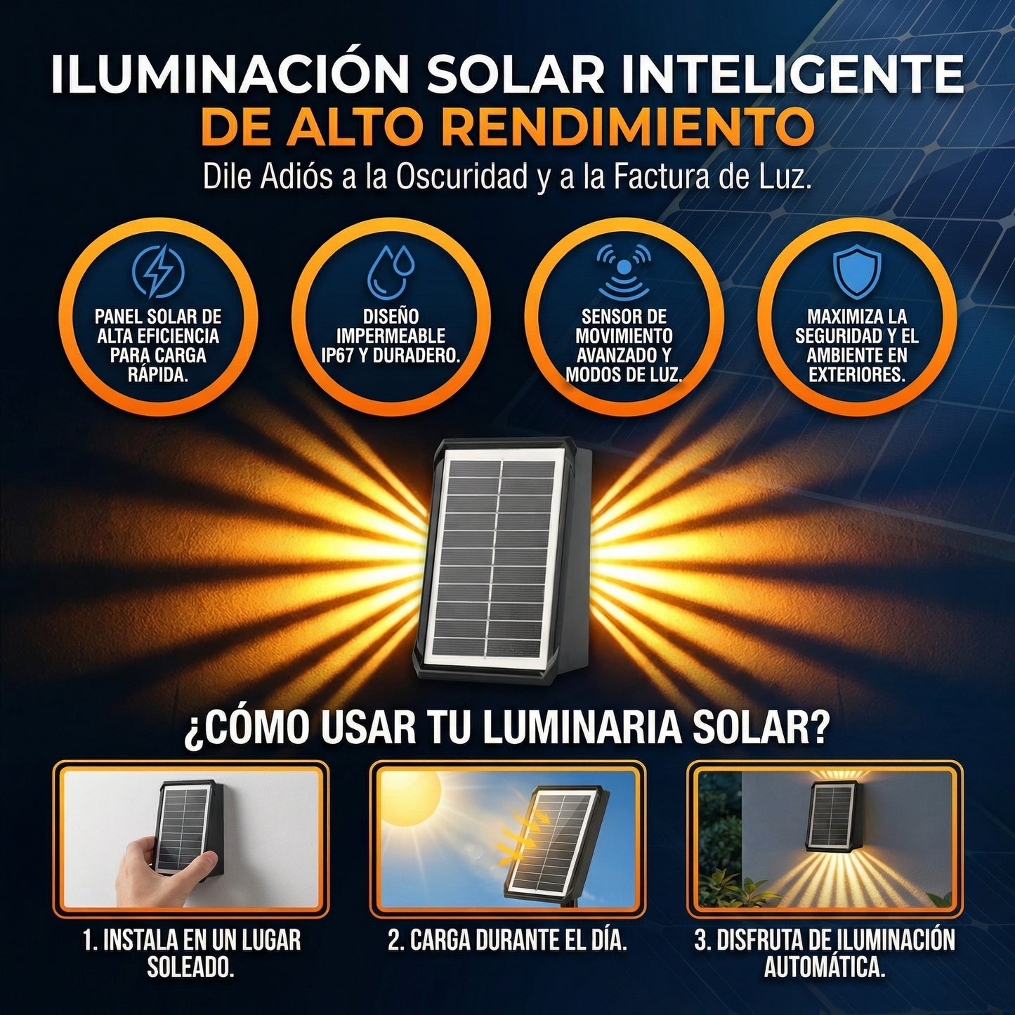 SolarLux Pro Luces Solares Inteligentes