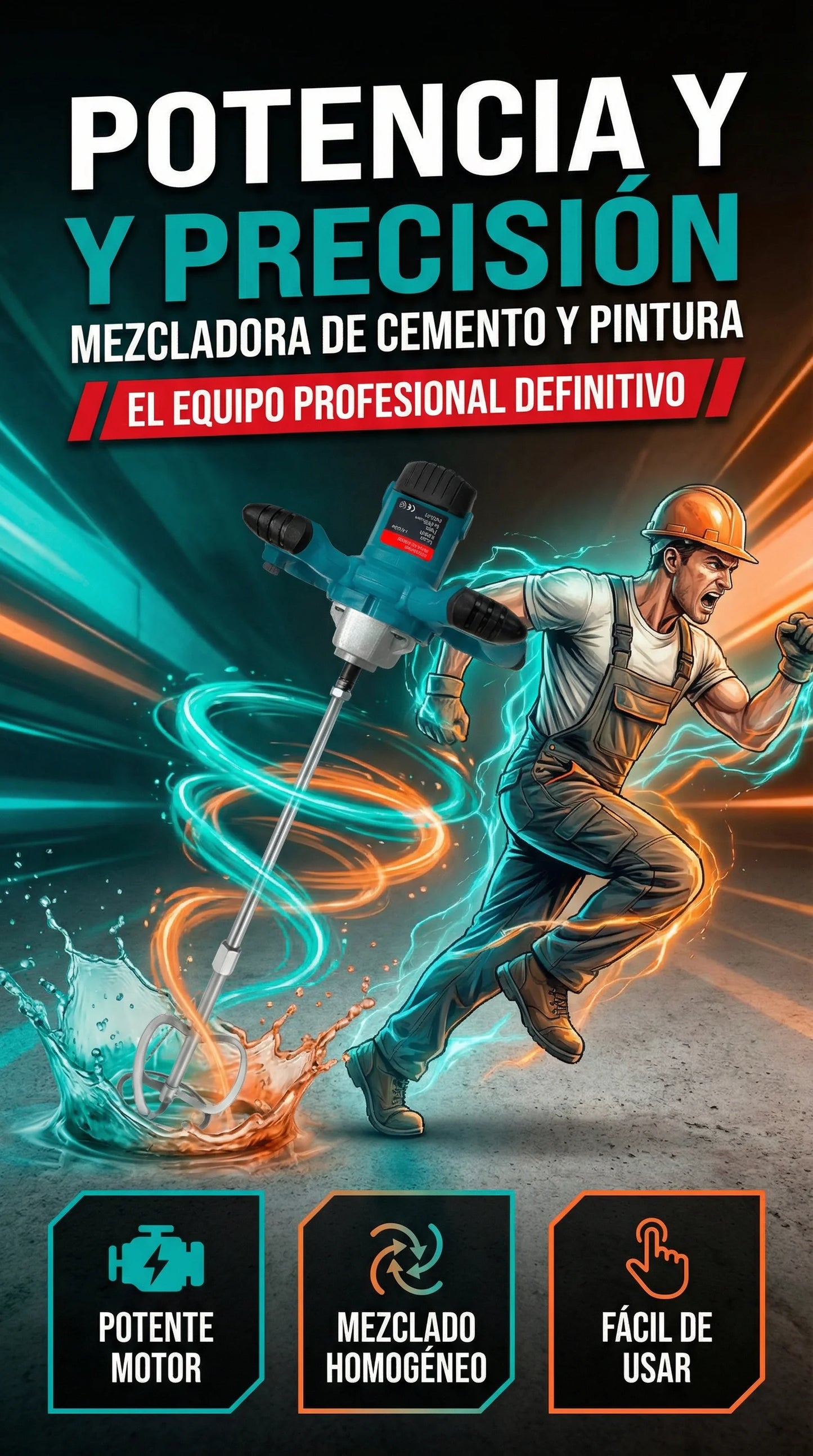 Mezcladora de Cemento y Pintura Makita