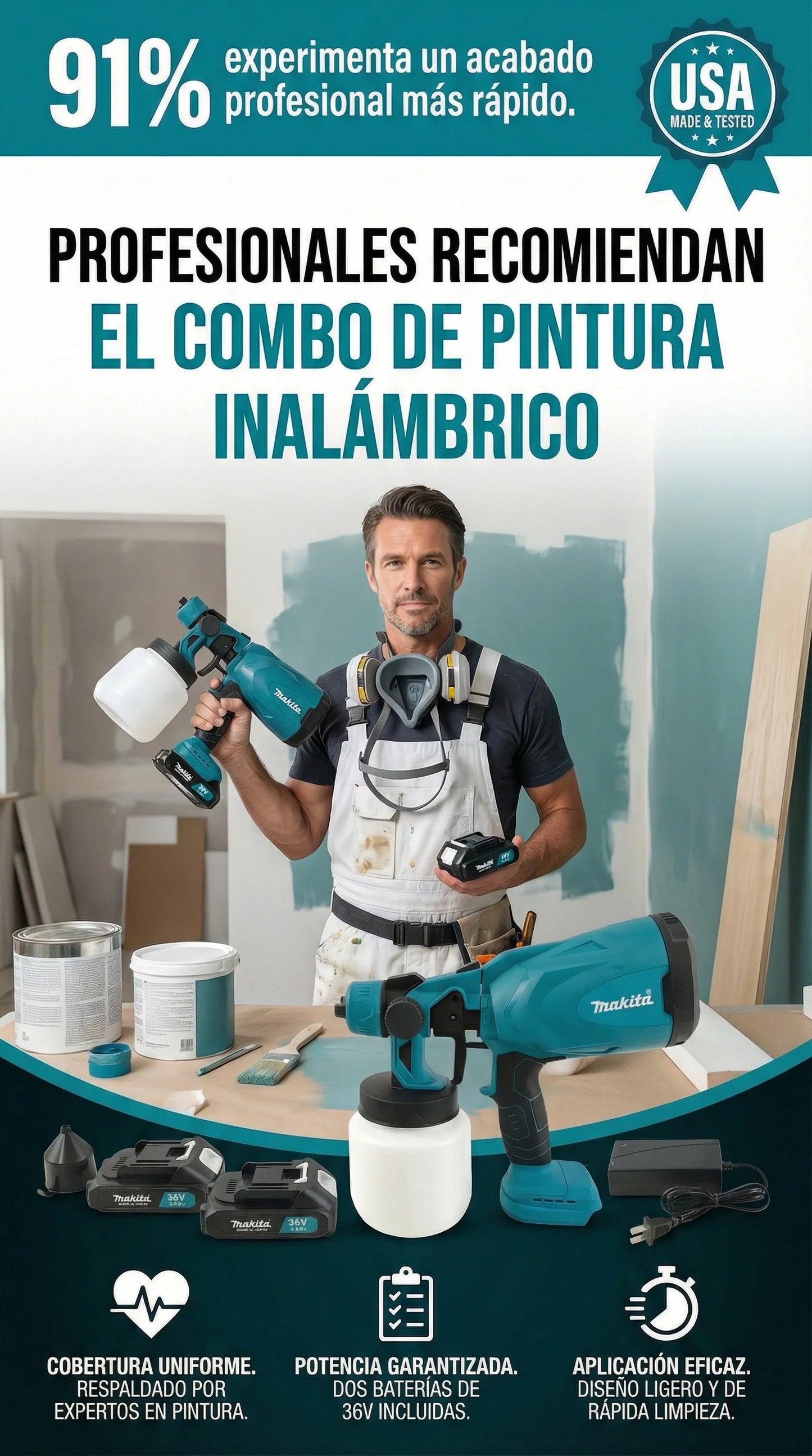 Pistola de Pintura Inalambrica Makita