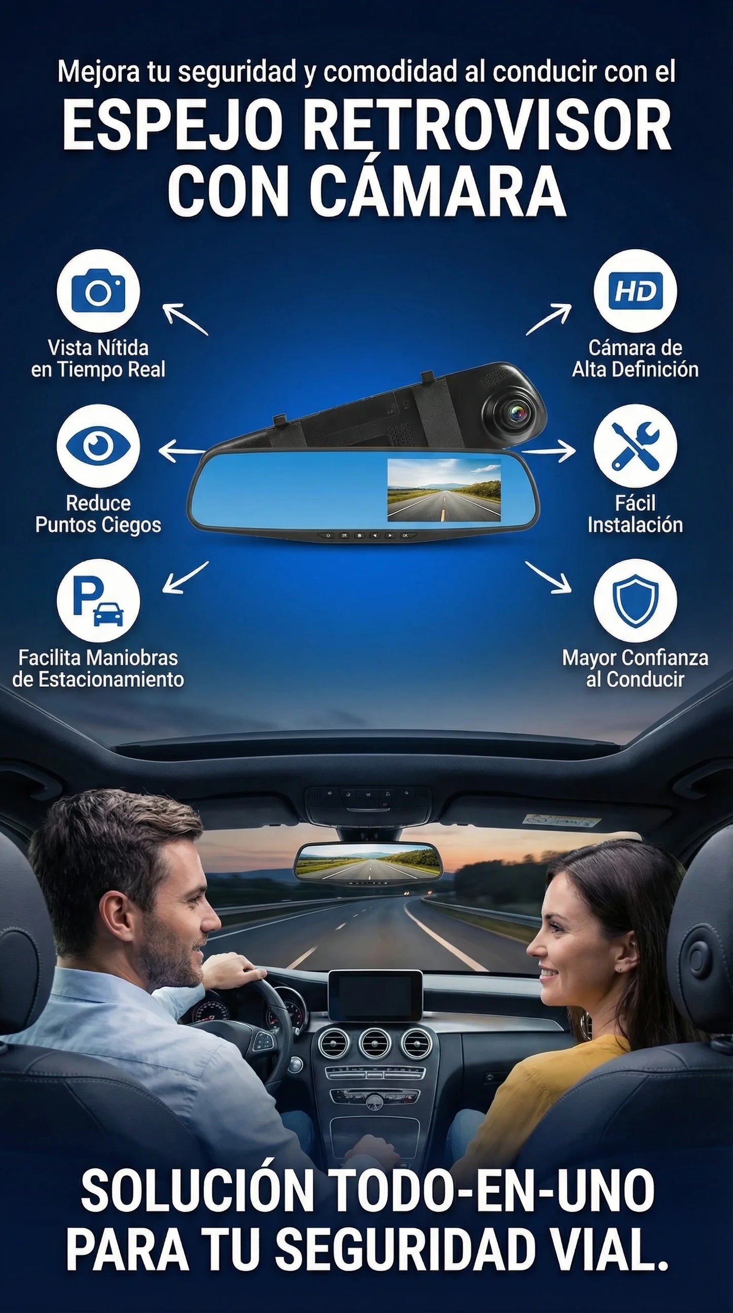 Espejo Retrovisor con Camara