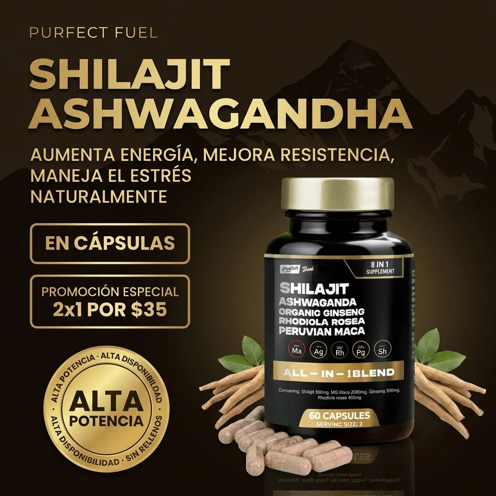 Shilajit Ashwagandha Promocion 2x1     120 Capsulas